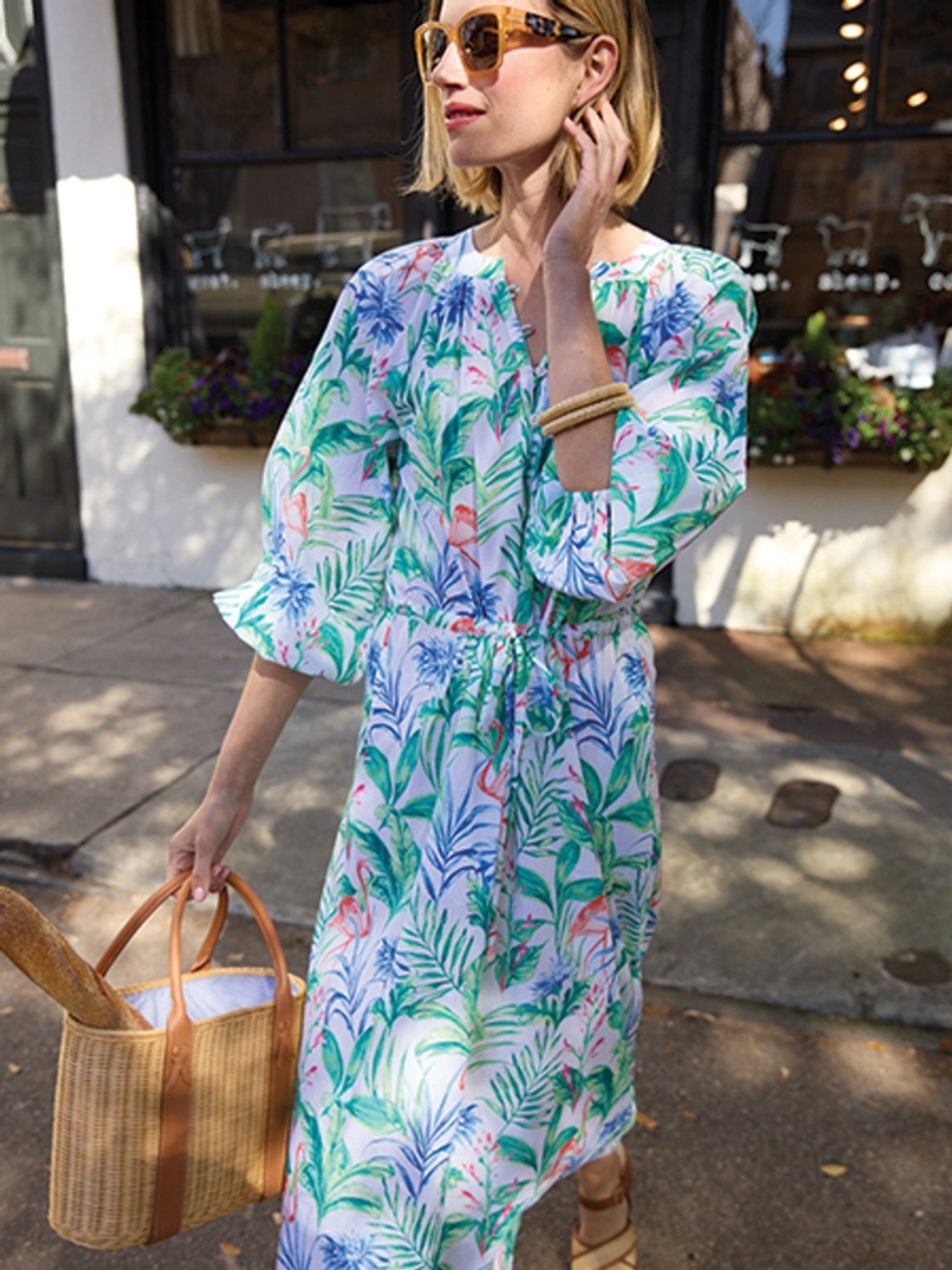 NWT J. McLaughlin x Filipa de Abreau Daniella Maxi Dress 100% Cotton S and M - Picture 3 of 9